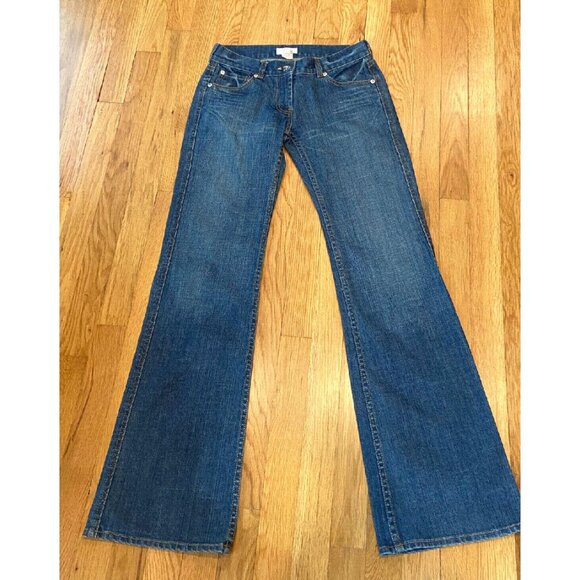 French Connection Womens Ladies Jeans Mid Rise Medium Wash Sparkle on Pocket 4/6 - Picture 1 of 5